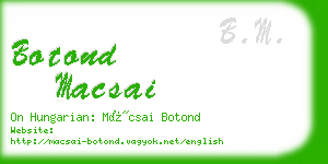 botond macsai business card
